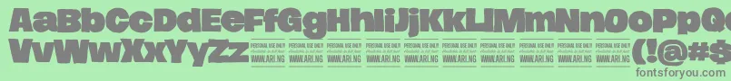 HierografsolidPersonal Font – Gray Fonts on Green Background