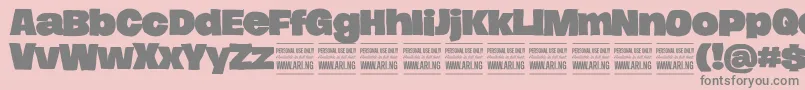 HierografsolidPersonal Font – Gray Fonts on Pink Background