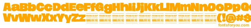 HierografsolidPersonal Font – Orange Fonts on White Background