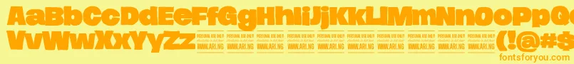 Police HierografsolidPersonal – polices orange sur fond jaune
