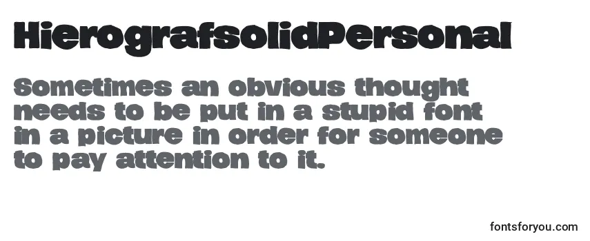 Review of the HierografsolidPersonal Font