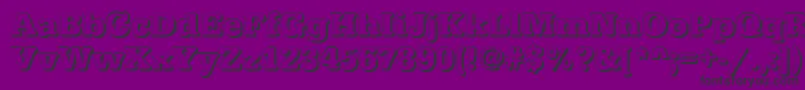 TypewritershBold Font – Black Fonts on Purple Background