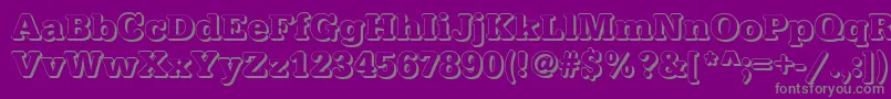 TypewritershBold Font – Gray Fonts on Purple Background