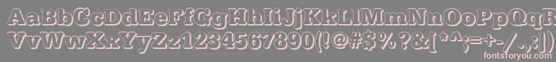 TypewritershBold Font – Pink Fonts on Gray Background