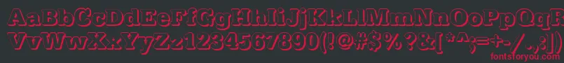 フォントTypewritershBold – 黒い背景に赤い文字
