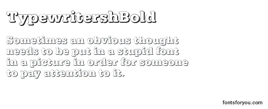 Review of the TypewritershBold Font
