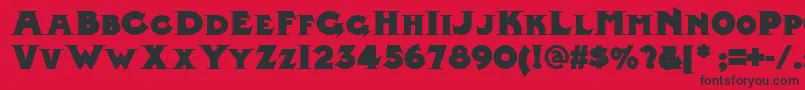 Midland Font – Black Fonts on Red Background