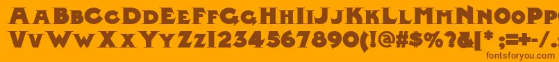 Midland Font – Brown Fonts on Orange Background