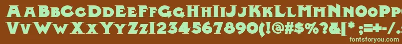 Midland Font – Green Fonts on Brown Background