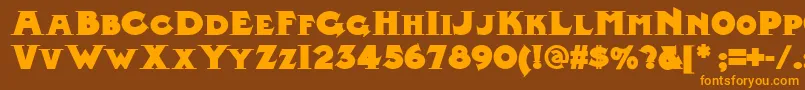 Midland Font – Orange Fonts on Brown Background