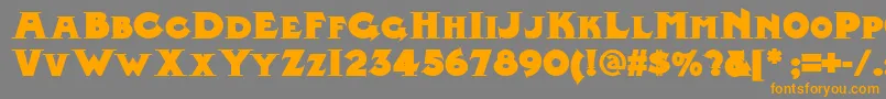 Police Midland – polices orange sur fond gris