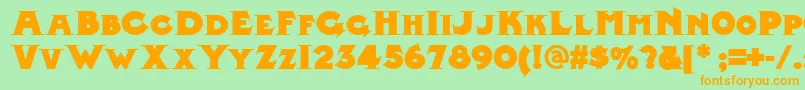 Midland Font – Orange Fonts on Green Background