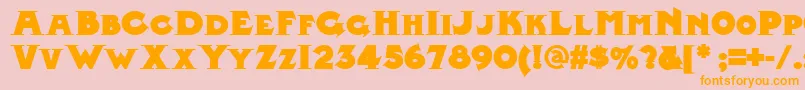 Midland Font – Orange Fonts on Pink Background