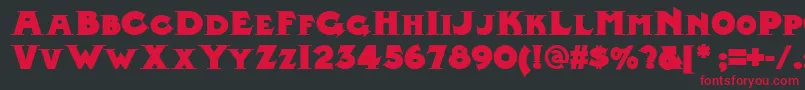 Midland Font – Red Fonts on Black Background