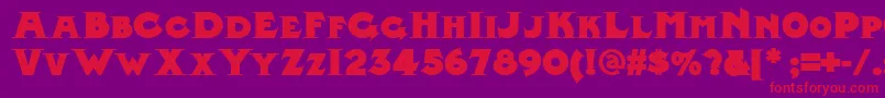 Midland Font – Red Fonts on Purple Background