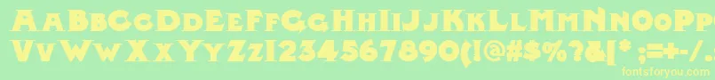 Шрифт Midland – жёлтые шрифты на зелёном фоне