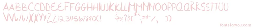 HurriedHand-fontti – vaaleanpunaiset fontit