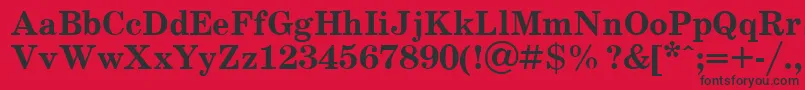 SchoolBold Font – Black Fonts on Red Background