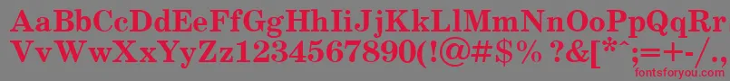 SchoolBold Font – Red Fonts on Gray Background