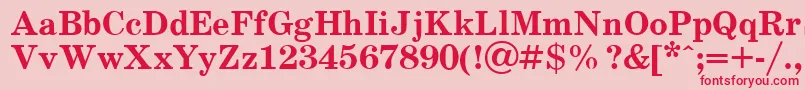 SchoolBold Font – Red Fonts on Pink Background
