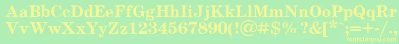 SchoolBold Font – Yellow Fonts on Green Background