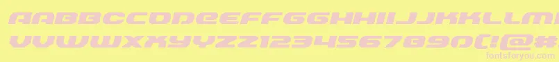 Annapolisexpandital-fontti – vaaleanpunaiset fontit keltaisella taustalla