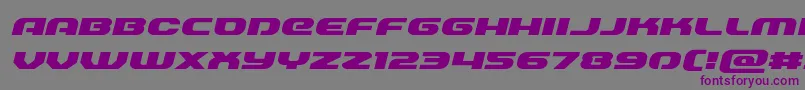 フォントAnnapolisexpandital – 紫色のフォント、灰色の背景