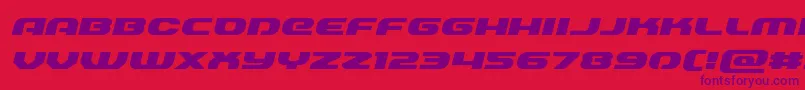 Annapolisexpandital Font – Purple Fonts on Red Background