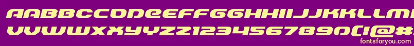 Annapolisexpandital Font – Yellow Fonts on Purple Background