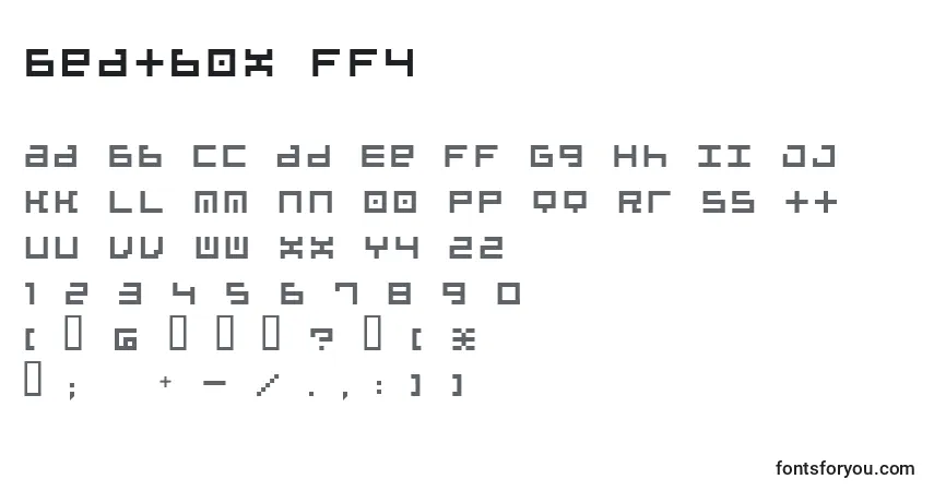A fonte Beatbox ffy – alfabeto, números, caracteres especiais