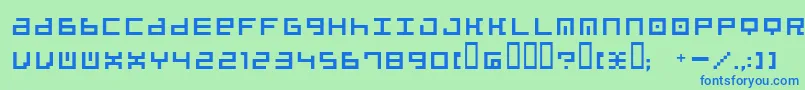 Beatbox ffy Font – Blue Fonts on Green Background
