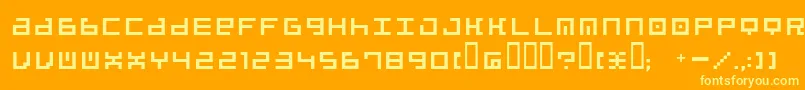 Beatbox ffy Font – Yellow Fonts on Orange Background