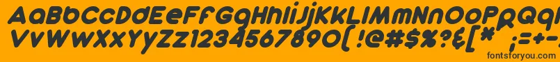 DunkinSansItalic Font – Black Fonts on Orange Background