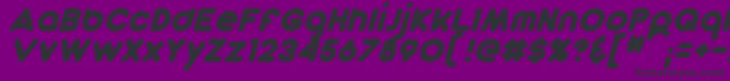 DunkinSansItalic-fontti – mustat fontit violetilla taustalla