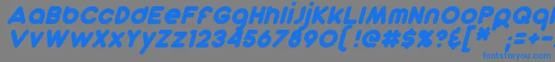 Шрифт DunkinSansItalic – синие шрифты на сером фоне
