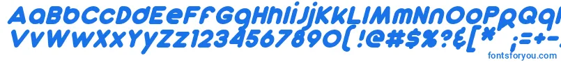フォントDunkinSansItalic – 青いフォント
