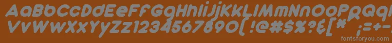 Czcionka DunkinSansItalic – szare czcionki na brązowym tle