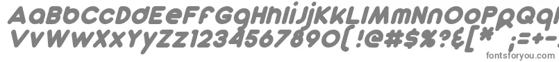 DunkinSansItalic-Schriftart – Graue Schriften auf weißem Hintergrund