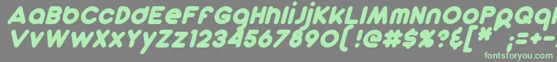DunkinSansItalic-Schriftart – Grüne Schriften auf grauem Hintergrund