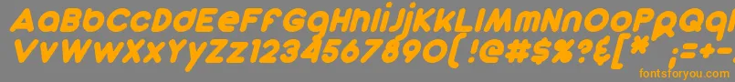 Czcionka DunkinSansItalic – pomarańczowe czcionki na szarym tle