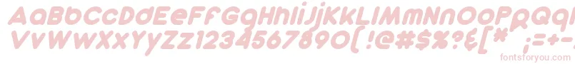Czcionka DunkinSansItalic – różowe czcionki na białym tle