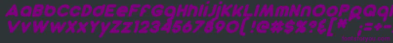 DunkinSansItalic-Schriftart – Violette Schriften auf schwarzem Hintergrund