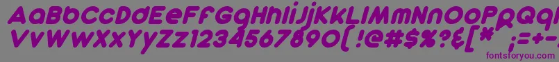 Шрифт DunkinSansItalic – фиолетовые шрифты на сером фоне