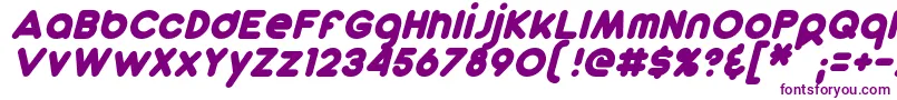 DunkinSansItalic Font – Purple Fonts on White Background