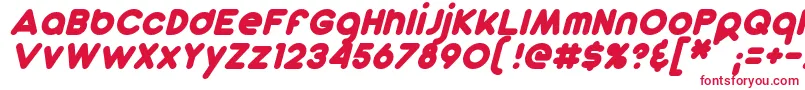 Шрифт DunkinSansItalic – красные шрифты на белом фоне