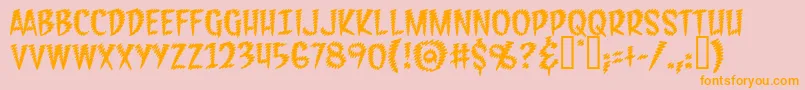 Feedbrg Font – Orange Fonts on Pink Background