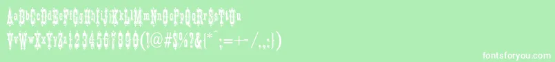 Patience Font – White Fonts on Green Background