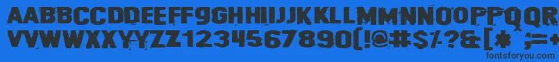 Cybrpnuk2 Font – Black Fonts on Blue Background