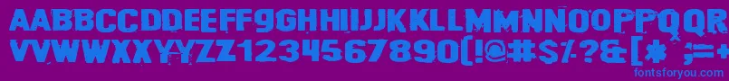 Cybrpnuk2 Font – Blue Fonts on Purple Background