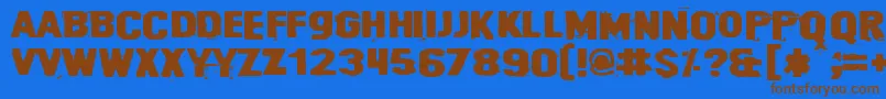 Police Cybrpnuk2 – polices brunes sur fond bleu